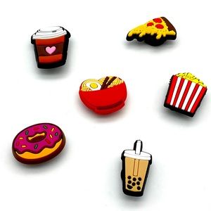 Shoe charms - food theme 6-piece